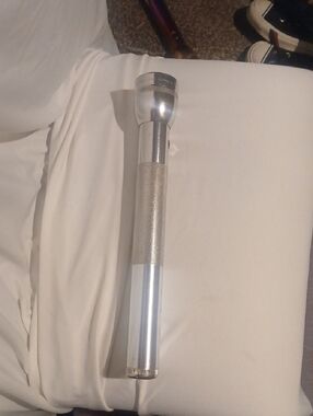 Silver Metal Flashlight - Sleek Silver Home Accent
